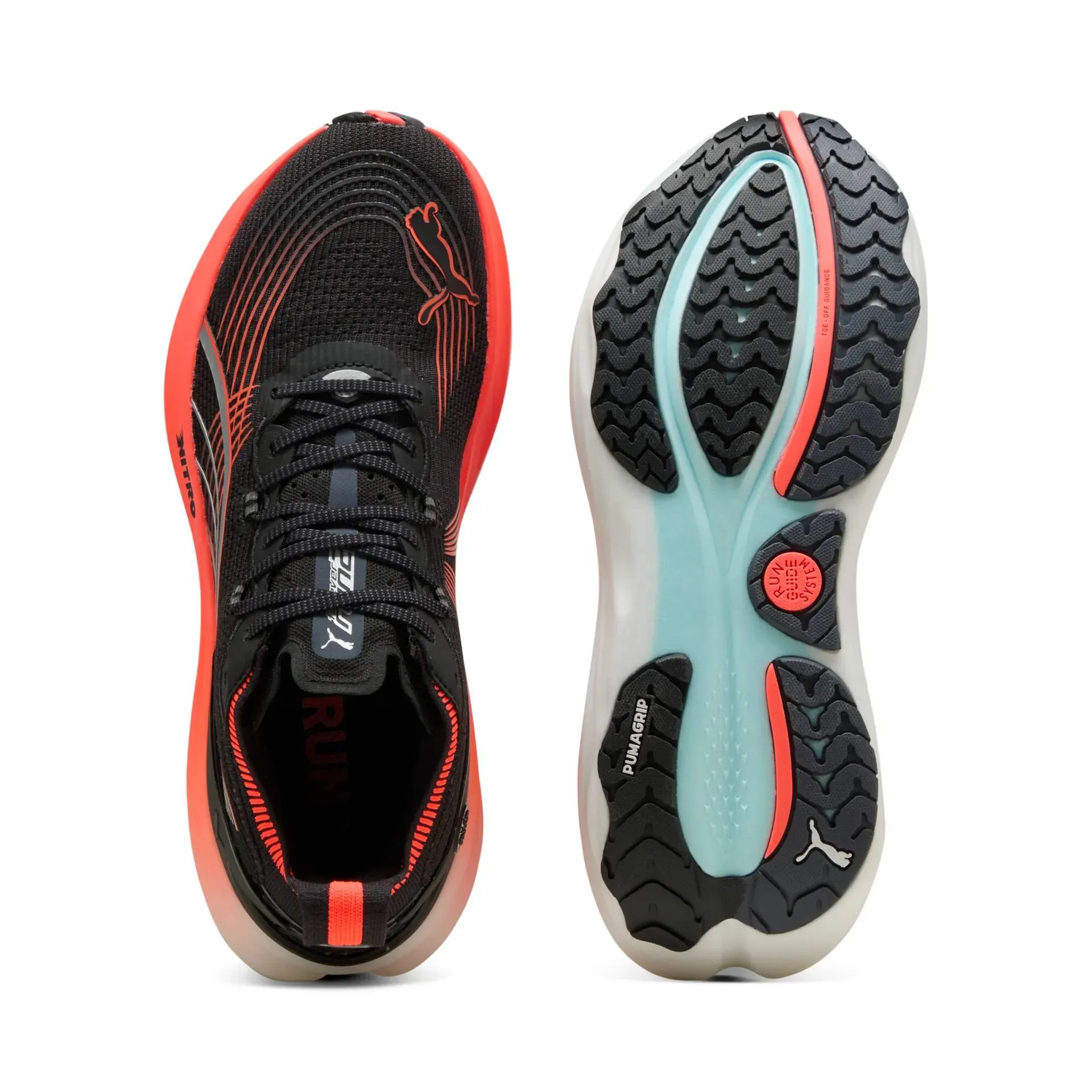 Puma Forever Run Nitro 2 (Mens) - Black/Glowing Red