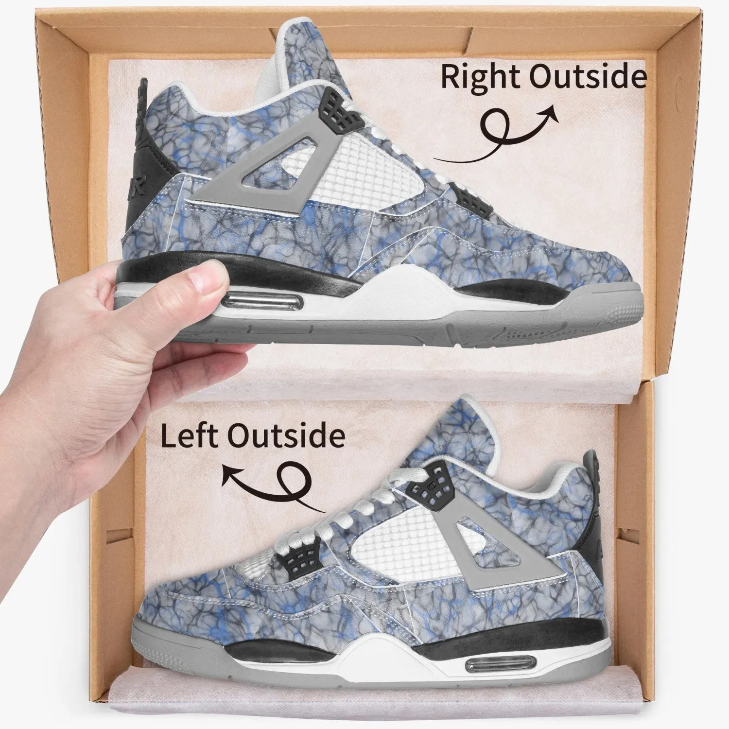 RR AIR Azure Vein - Basketball Sneakers -Grey Sole