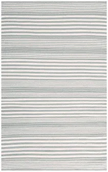 Rugby Stripe Indoor/Outdoor Rug - Light Blue