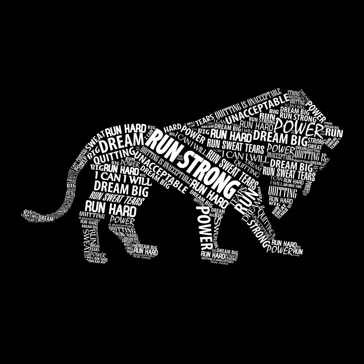 Run Strong Lion Hoodie
