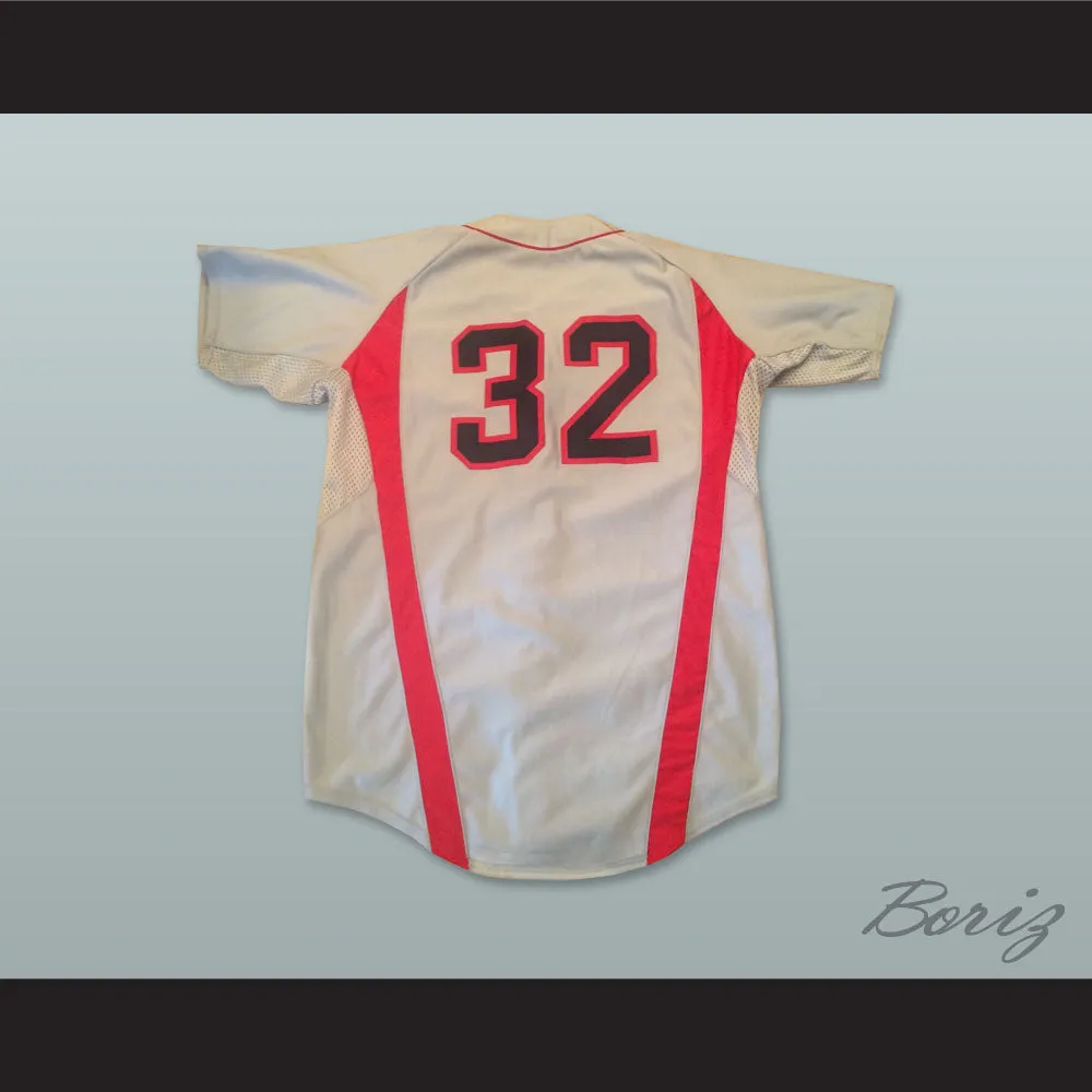 Runners 32 Gray Baseball Jersey