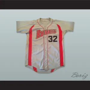 Runners 32 Gray Baseball Jersey
