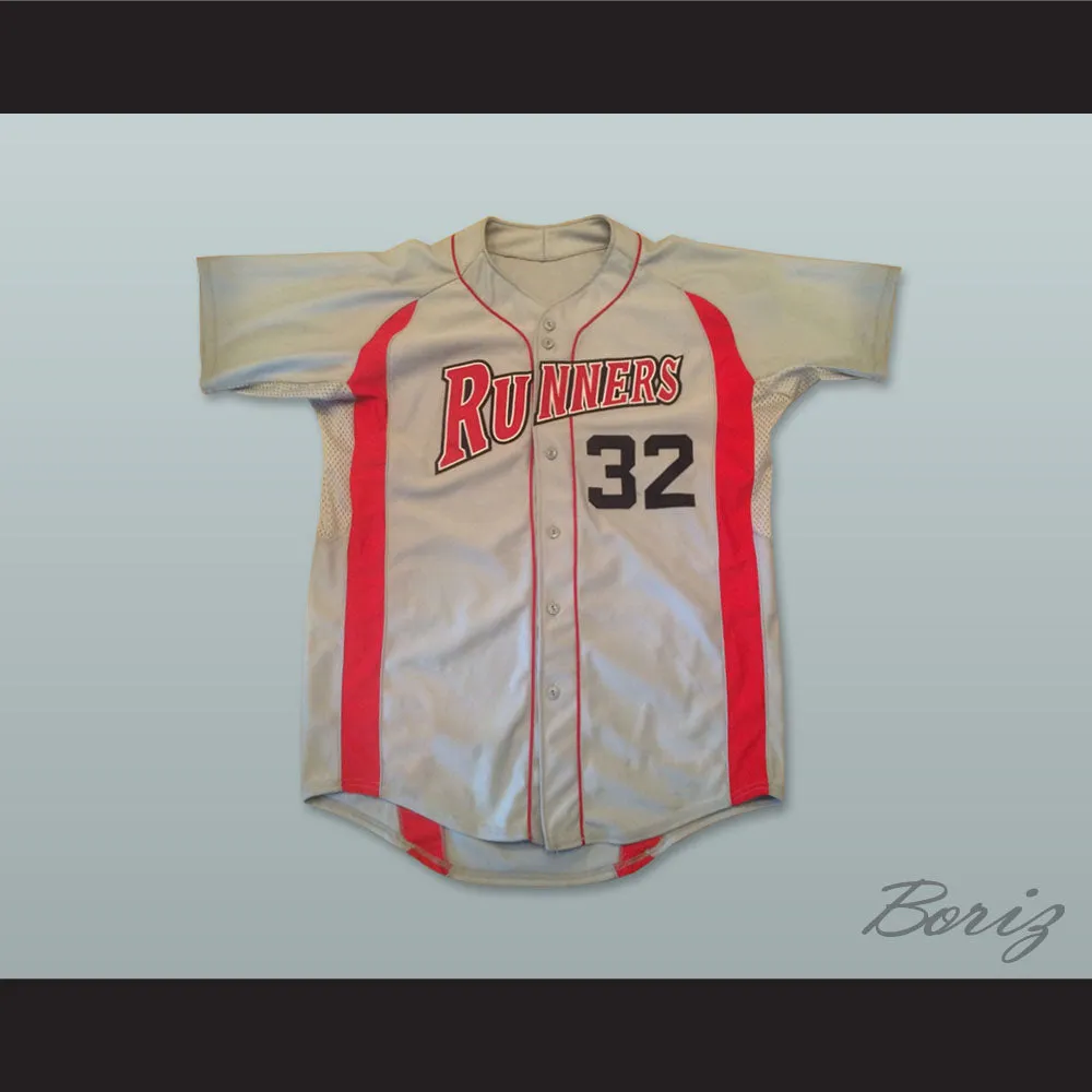 Runners 32 Gray Baseball Jersey
