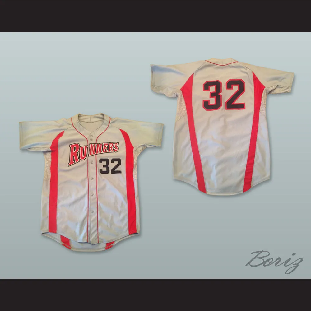 Runners 32 Gray Baseball Jersey