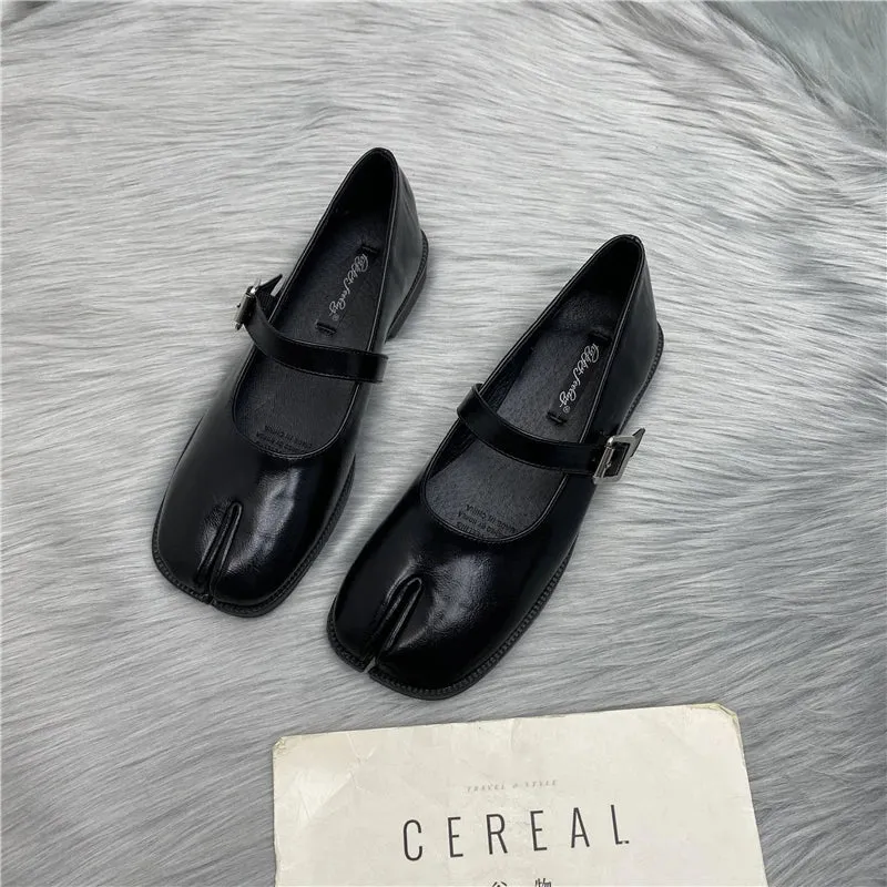 Sabitha Slipt Toe Mary Jane Ballet Flats