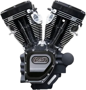S&S Cycle 310-0836A T124LC Series Long Block Engine - Black