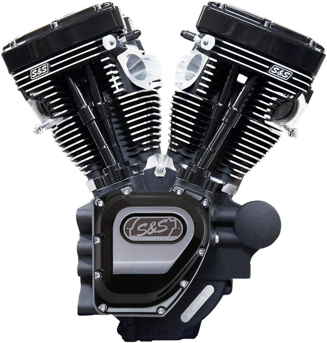 S&S Cycle 310-0836A T124LC Series Long Block Engine - Black