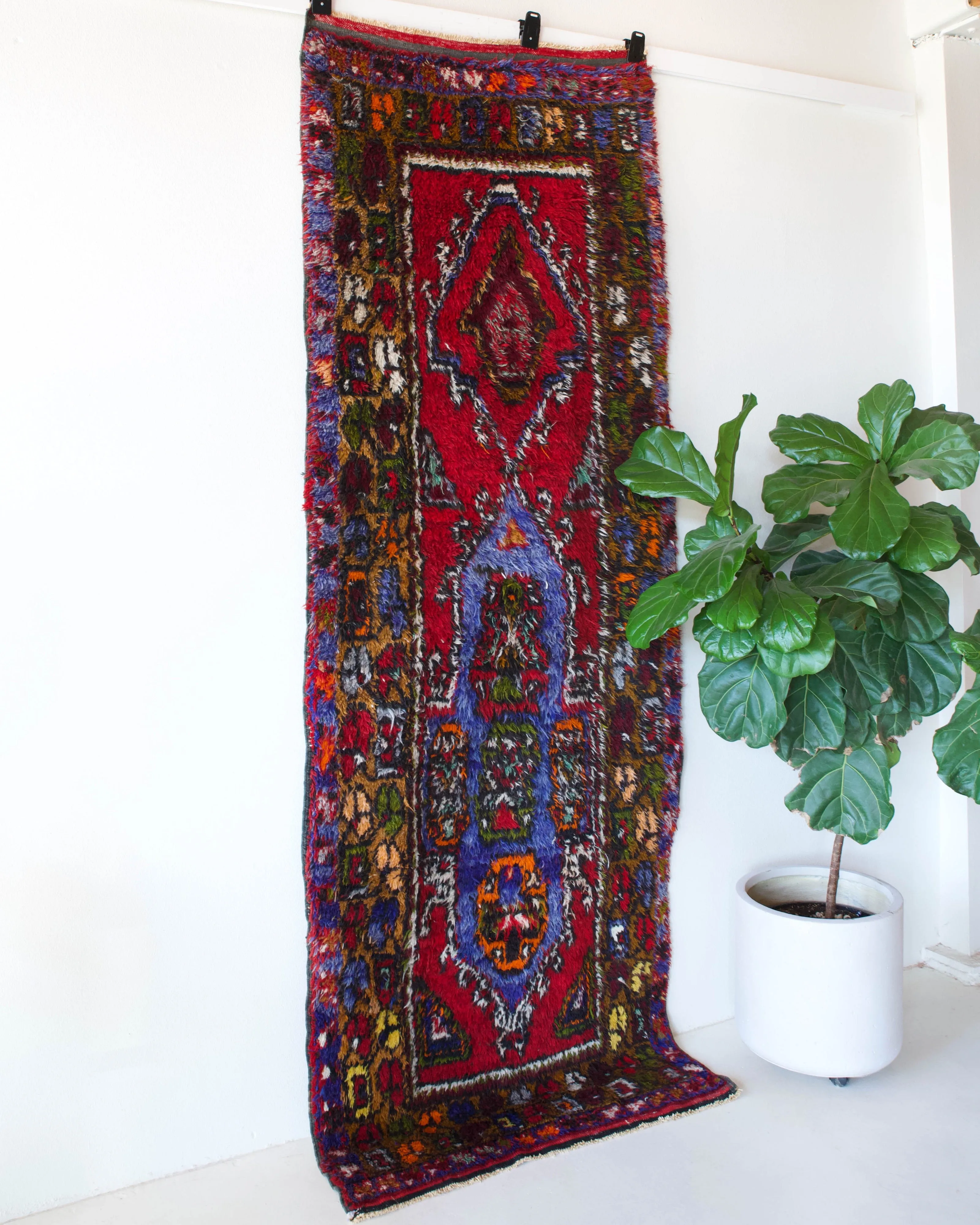 Semi-antique Konya Tulu Runner Rug 3'6"x9'7"