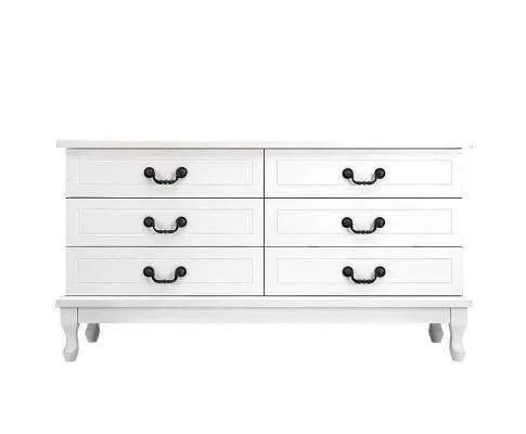 Six Chest of Drawers Dresser - White