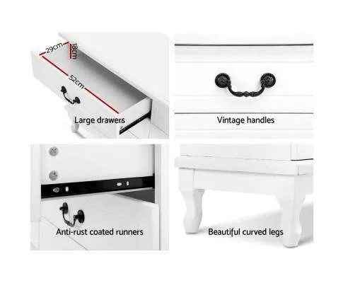 Six Chest of Drawers Dresser - White