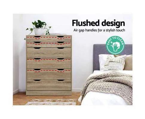 Six Chest of Drawers Neat Oak