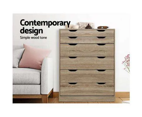 Six Chest of Drawers Neat Oak