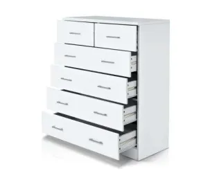 Six Chest of Drawers - White