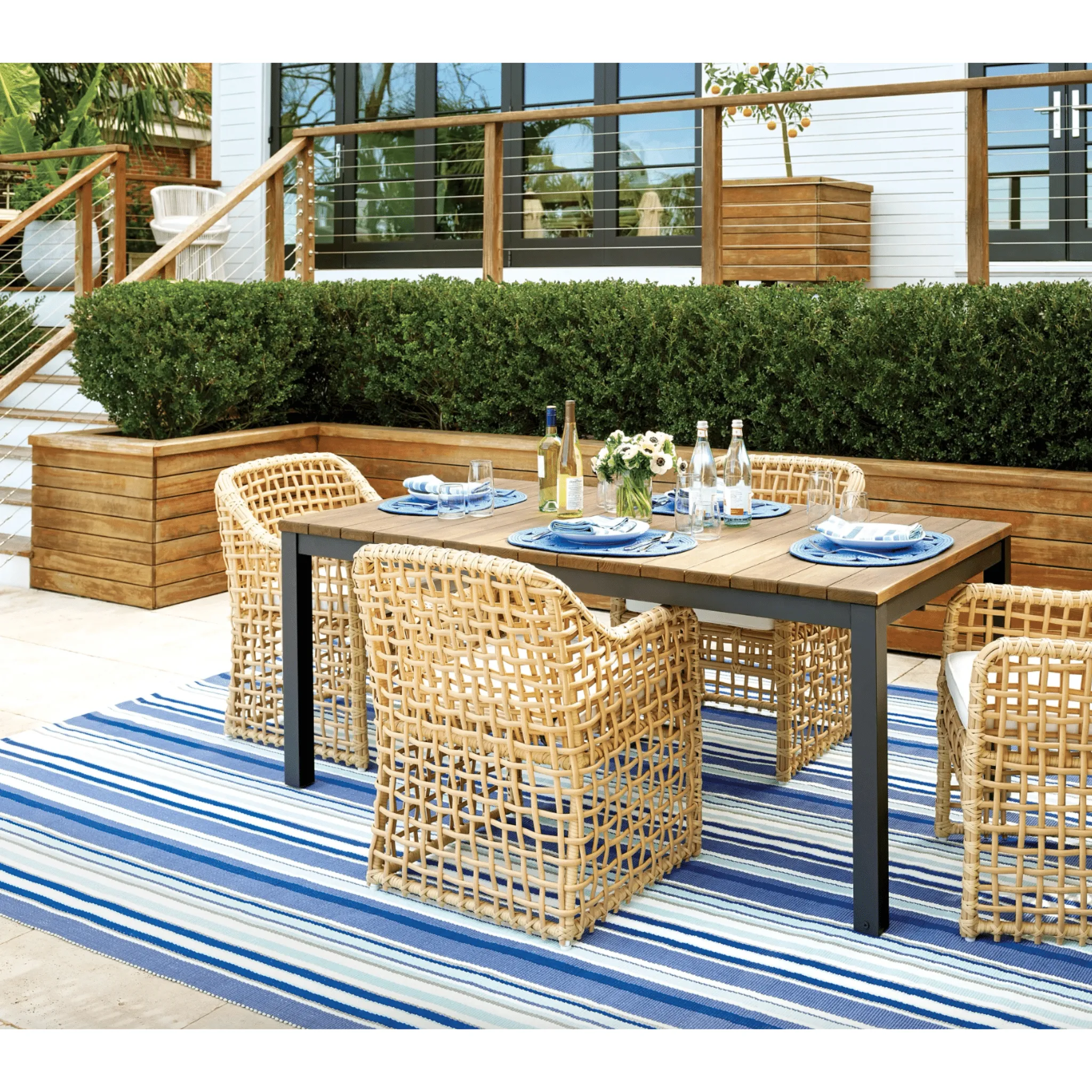 Skyler Stripe Handwoven Indoor/Outdoor Rug