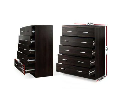 Tallboy 6 Drawers Storage Cabinet - Walnut