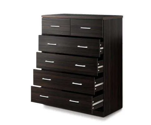 Tallboy 6 Drawers Storage Cabinet - Walnut
