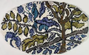 The Blue Vine - 12" x 19.5" Rounded Oval Table Mat