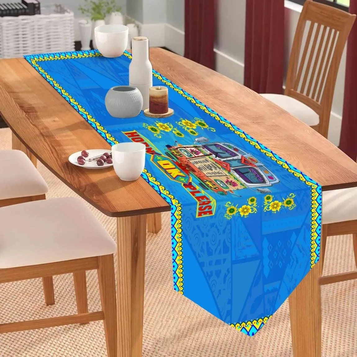 Truck Art Printed Table Runner