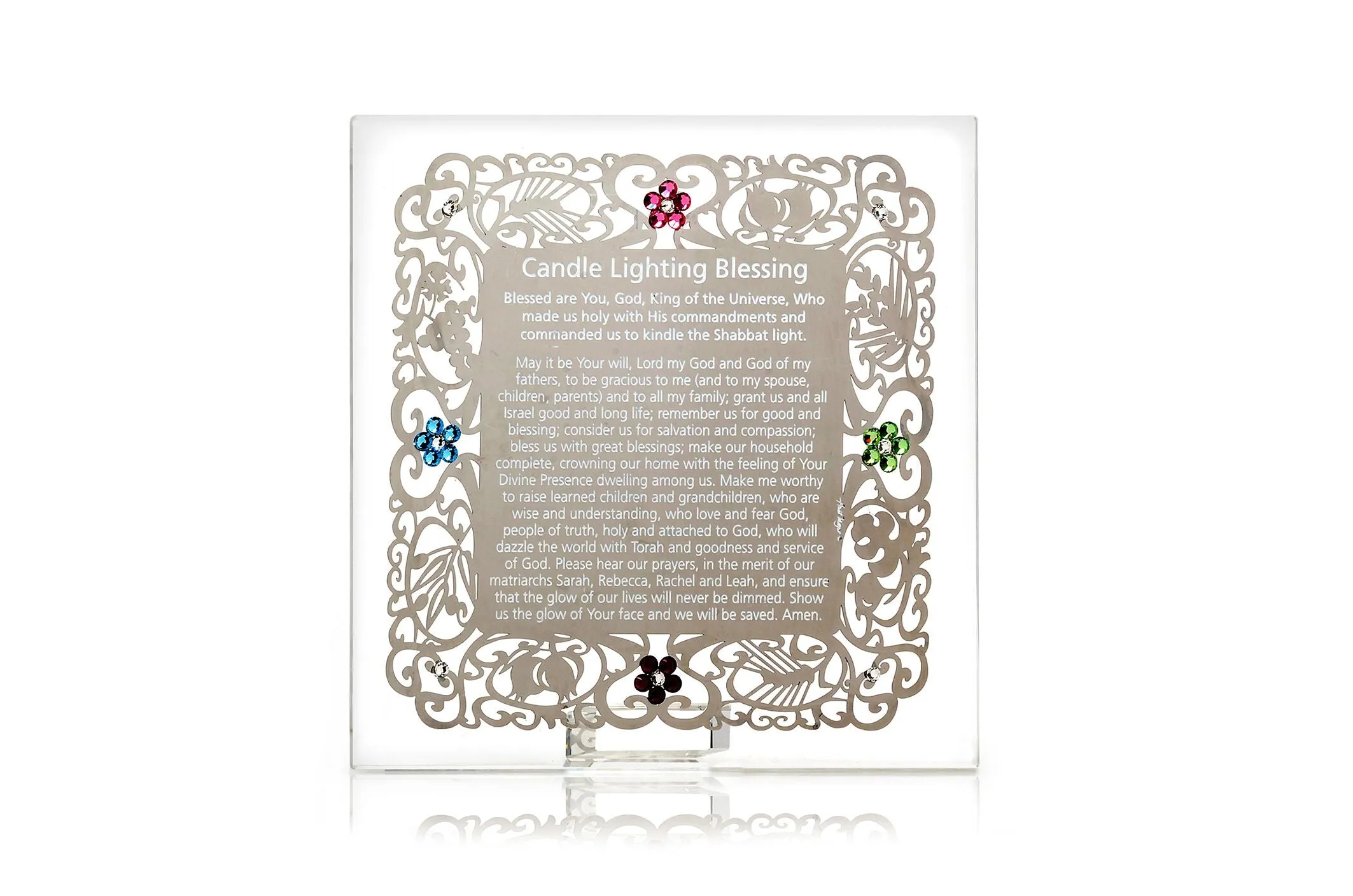 UNIQUE SQUARE CRYSTAL " CANDLE LIGHTING" BLESSING