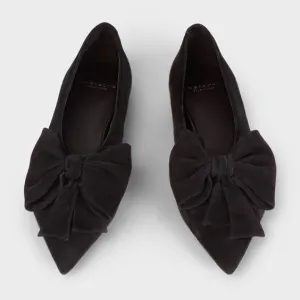 VAGABOND HERMINE BOW-BLACK SUEDE
