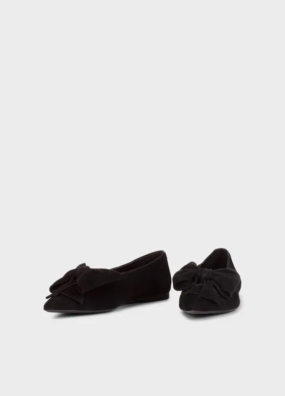 VAGABOND HERMINE BOW-BLACK SUEDE