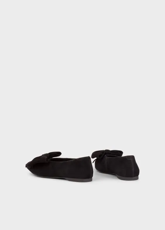 VAGABOND HERMINE BOW-BLACK SUEDE