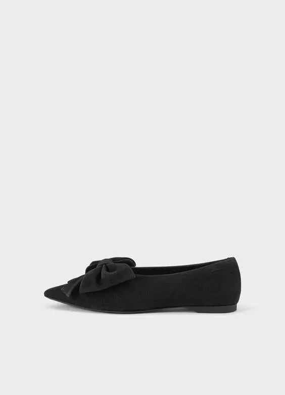 VAGABOND HERMINE BOW-BLACK SUEDE