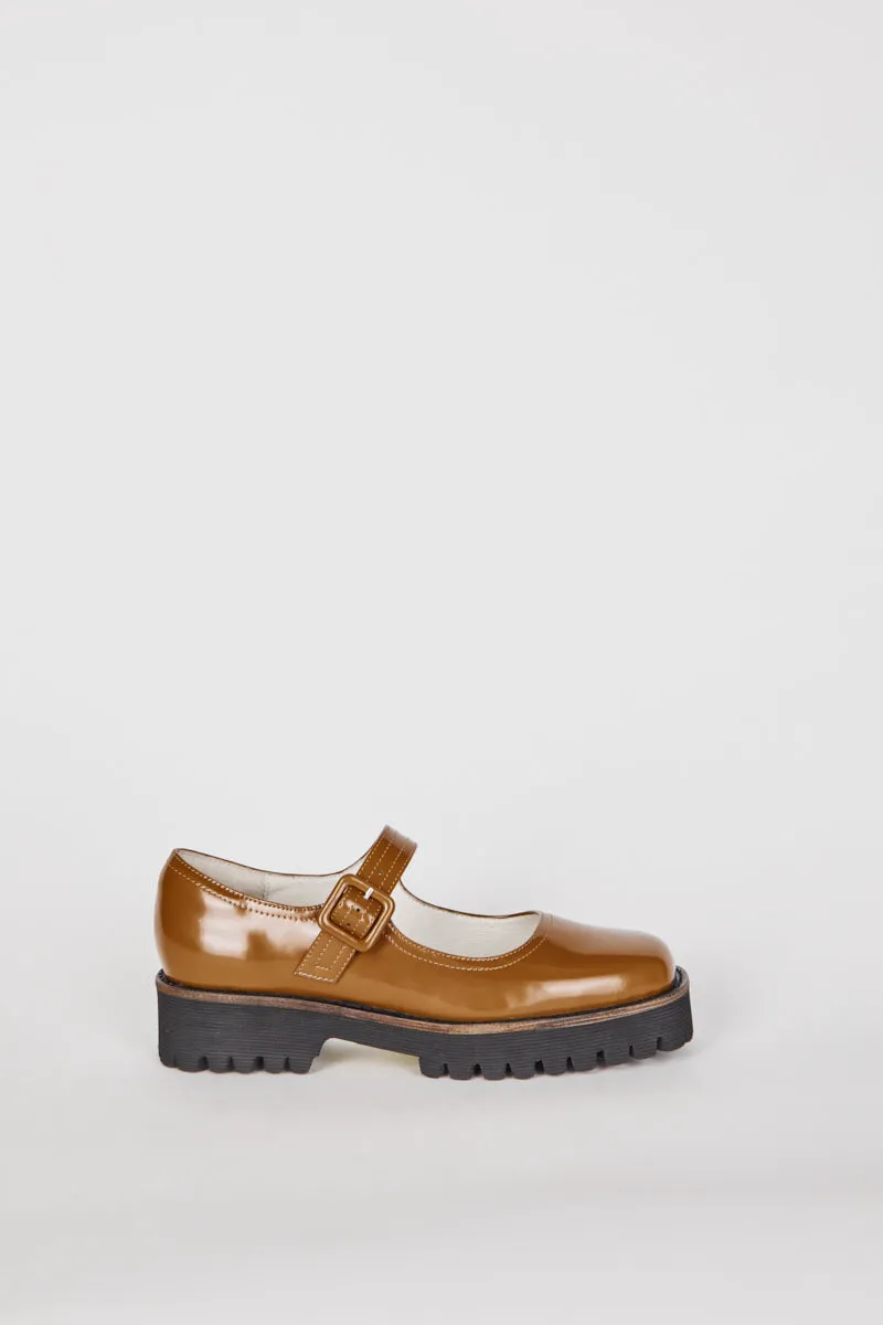 VERONICA BOX LEATHER LUG SOLE MARY JANE
