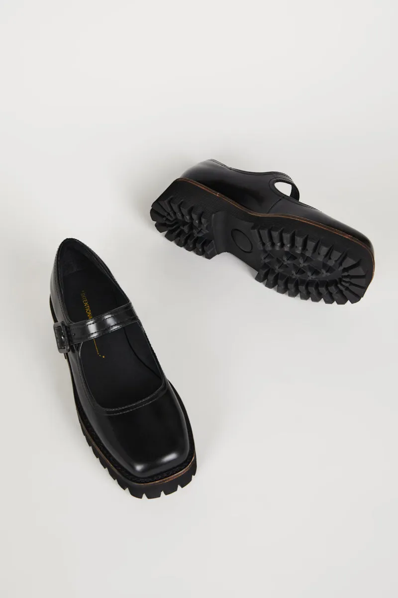 VERONICA BOX LEATHER LUG SOLE MARY JANE