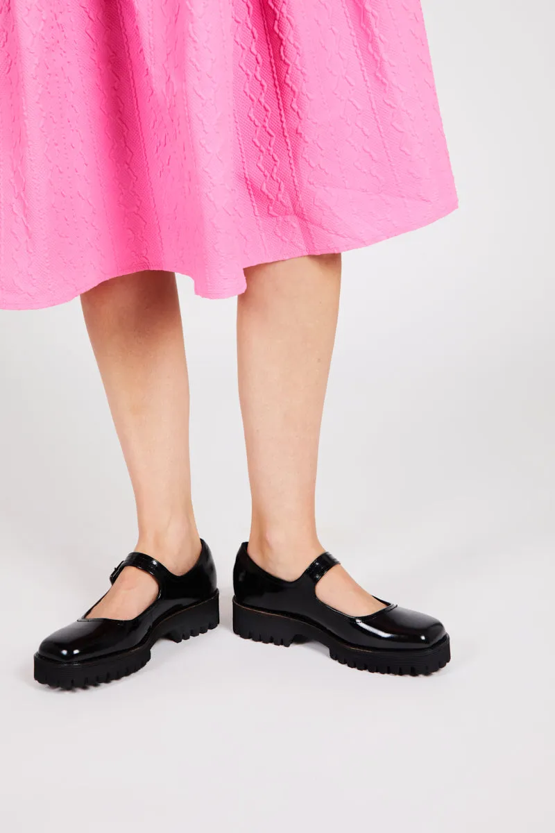 VERONICA BOX LEATHER LUG SOLE MARY JANE