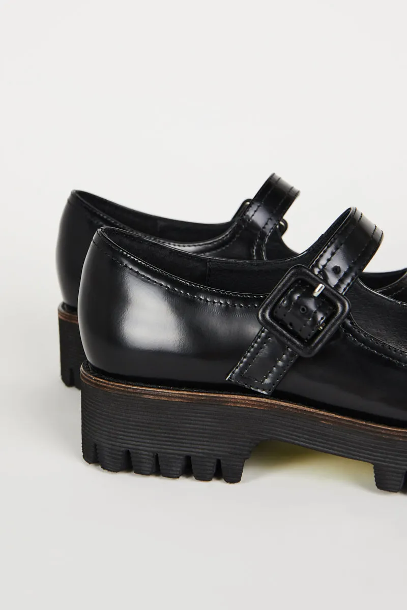 VERONICA BOX LEATHER LUG SOLE MARY JANE