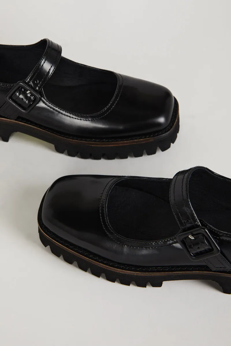 VERONICA BOX LEATHER LUG SOLE MARY JANE
