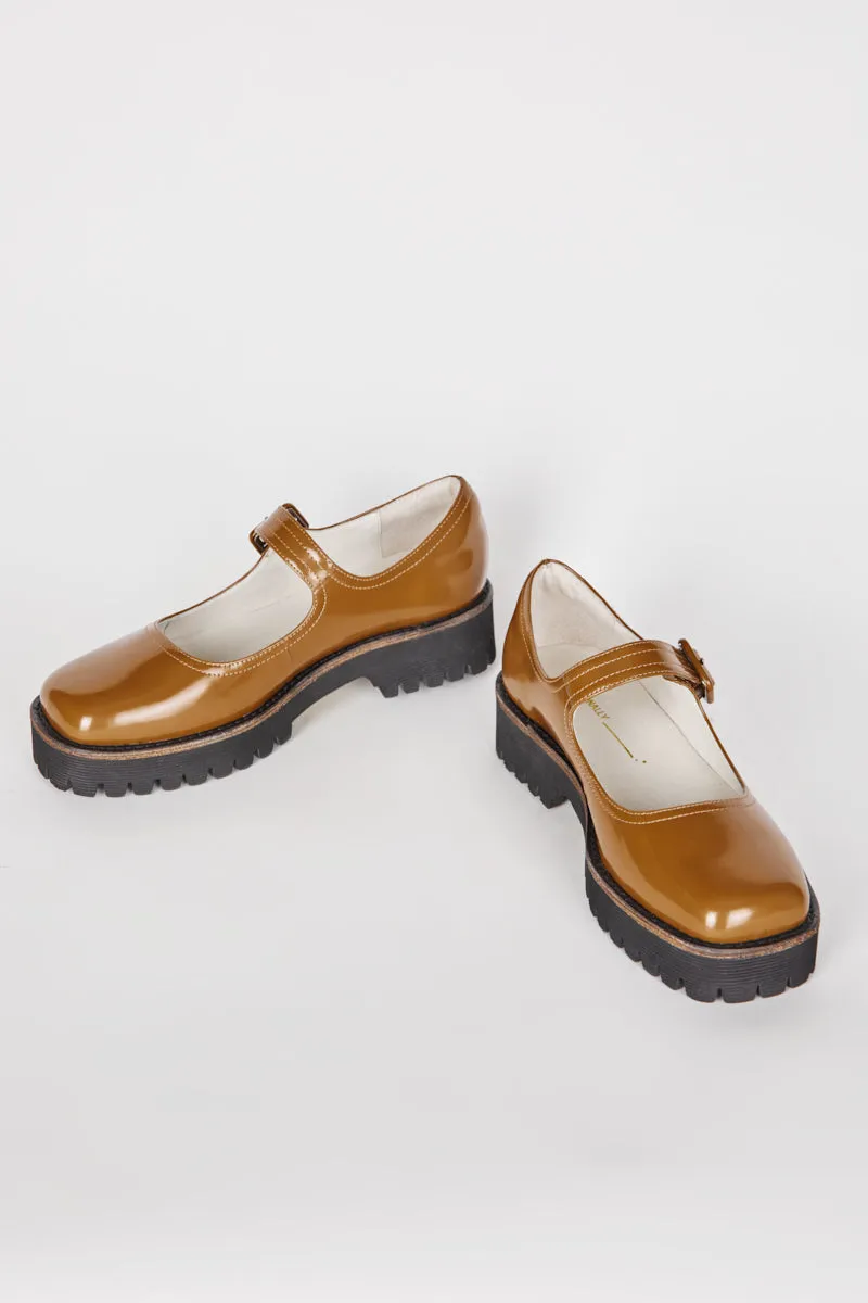 VERONICA BOX LEATHER LUG SOLE MARY JANE