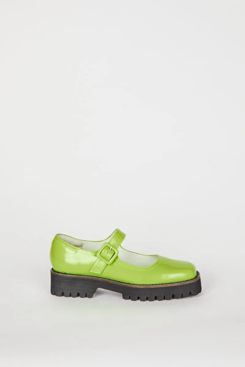 VERONICA BOX LEATHER LUG SOLE MARY JANE