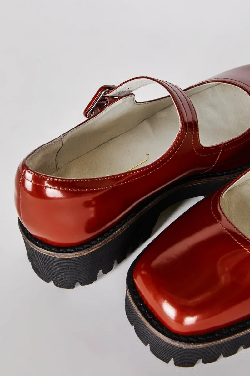 VERONICA BOX LEATHER LUG SOLE MARY JANE