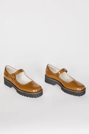 VERONICA BOX LEATHER LUG SOLE MARY JANE