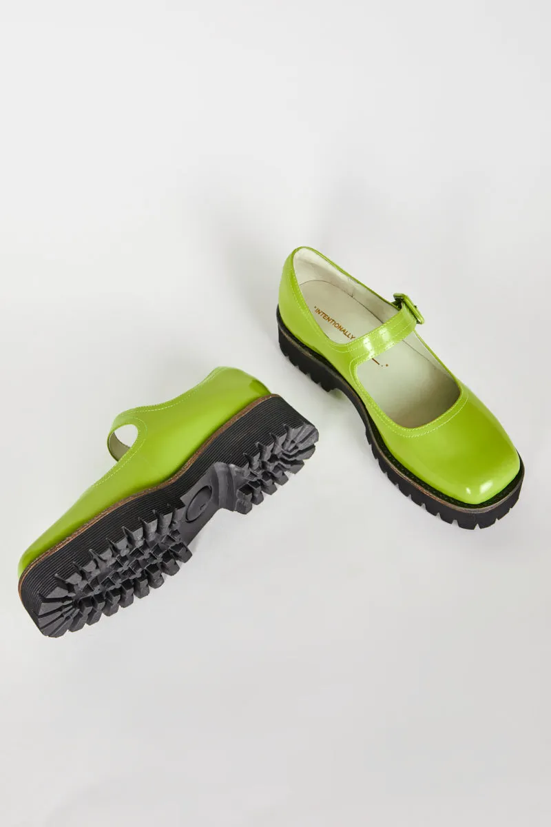 VERONICA BOX LEATHER LUG SOLE MARY JANE