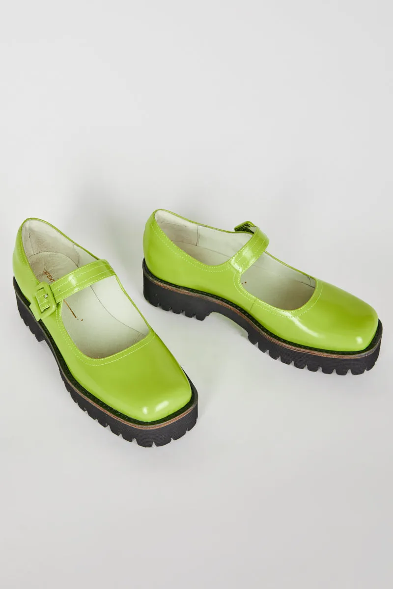 VERONICA BOX LEATHER LUG SOLE MARY JANE