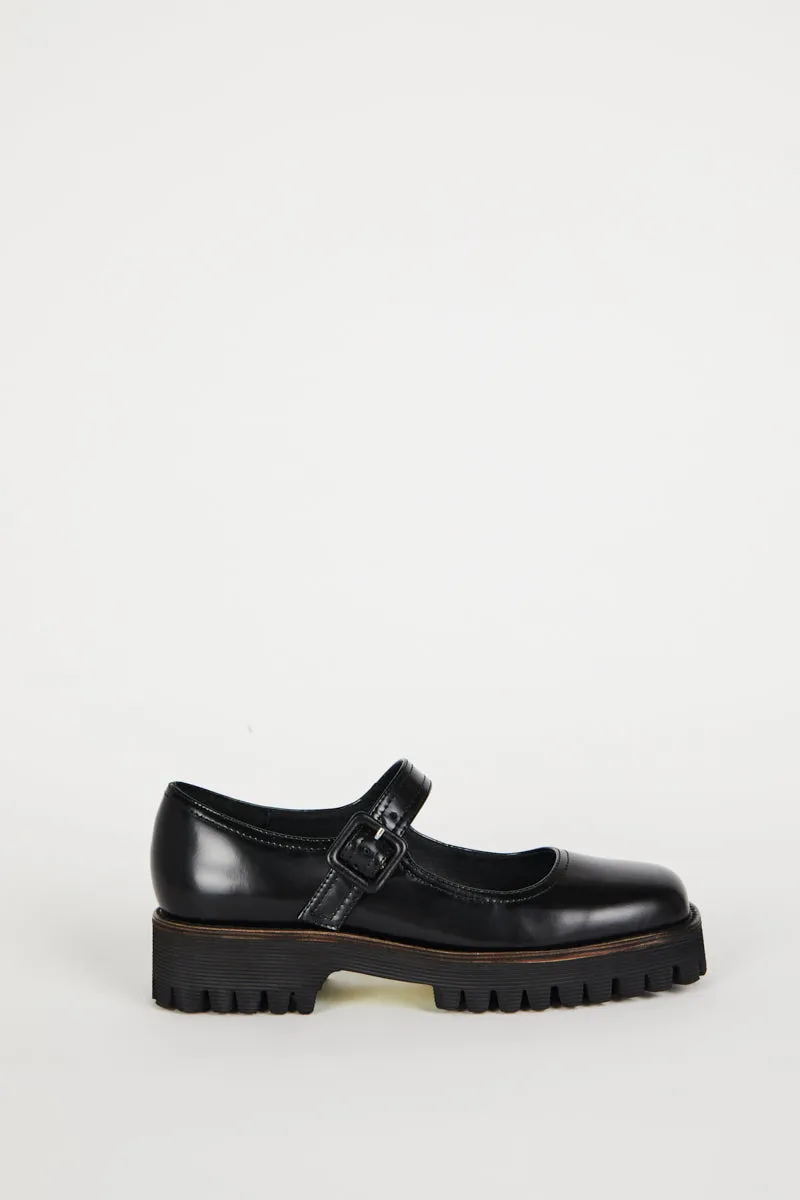 VERONICA BOX LEATHER LUG SOLE MARY JANE