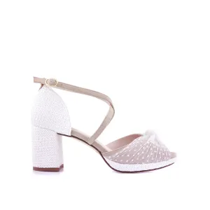 VIKA natural plumeti  tacón 7 cm