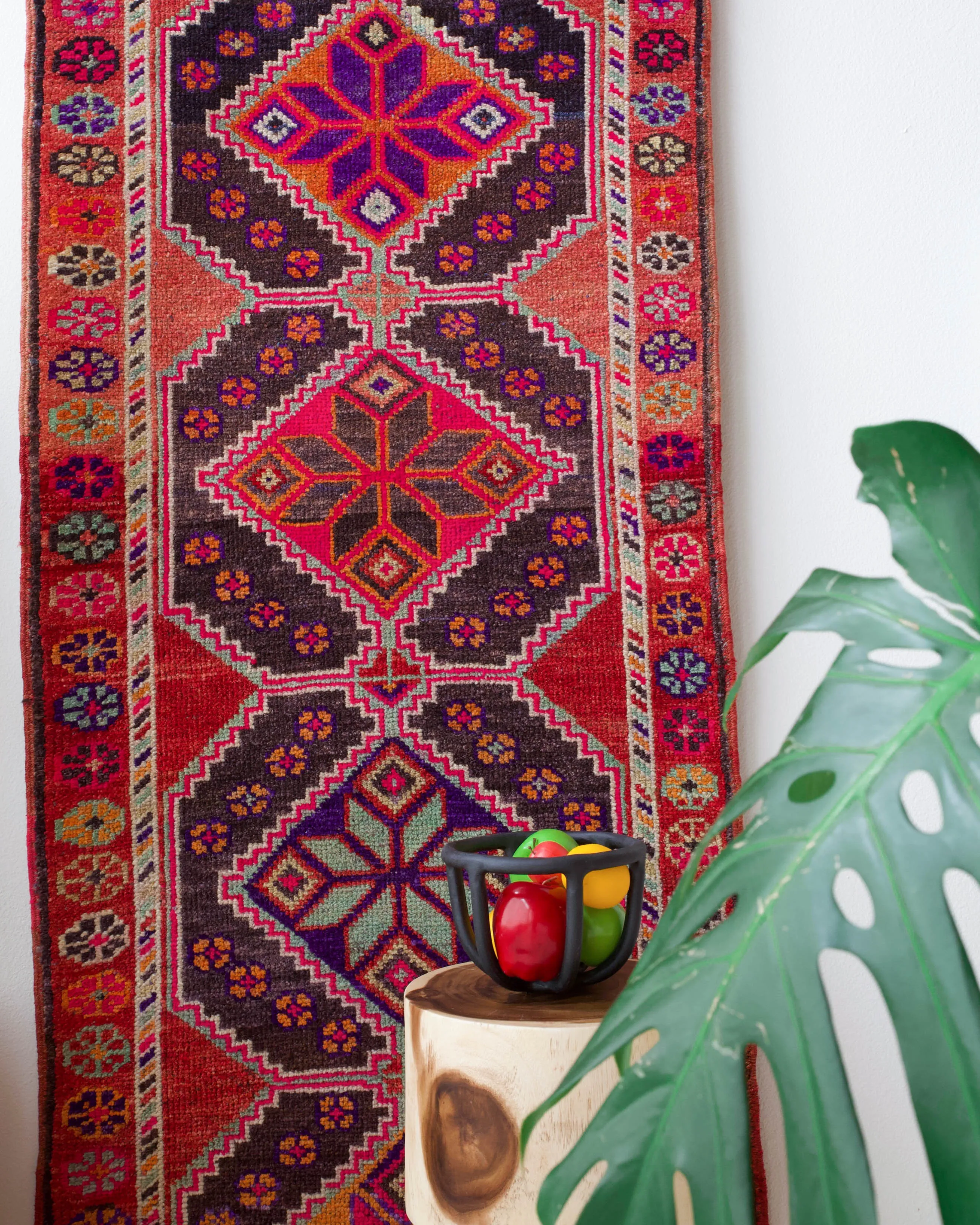 Vintage Kurdish Herki Runner Rug 2'10"x13'