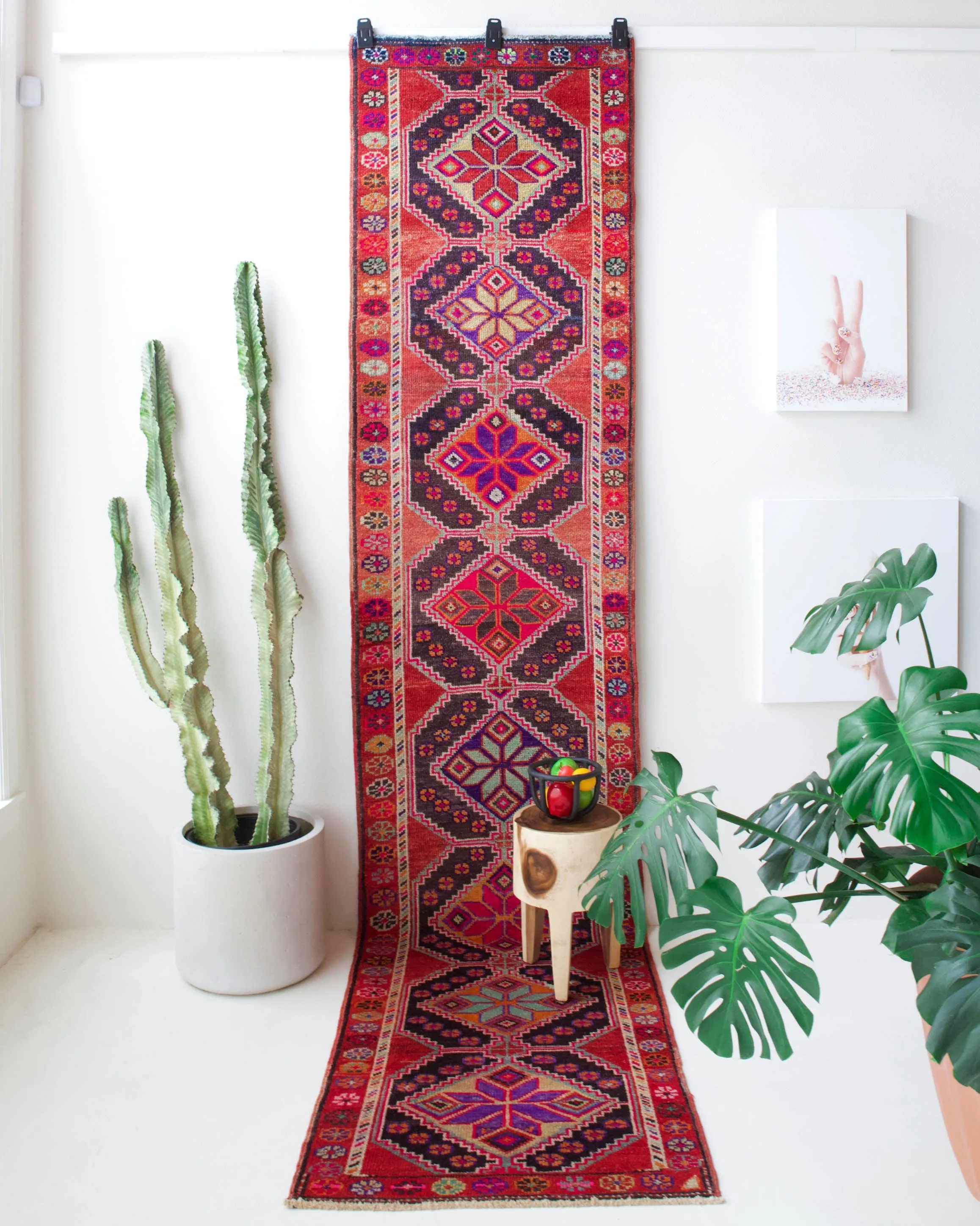 Vintage Kurdish Herki Runner Rug 2'10"x13'