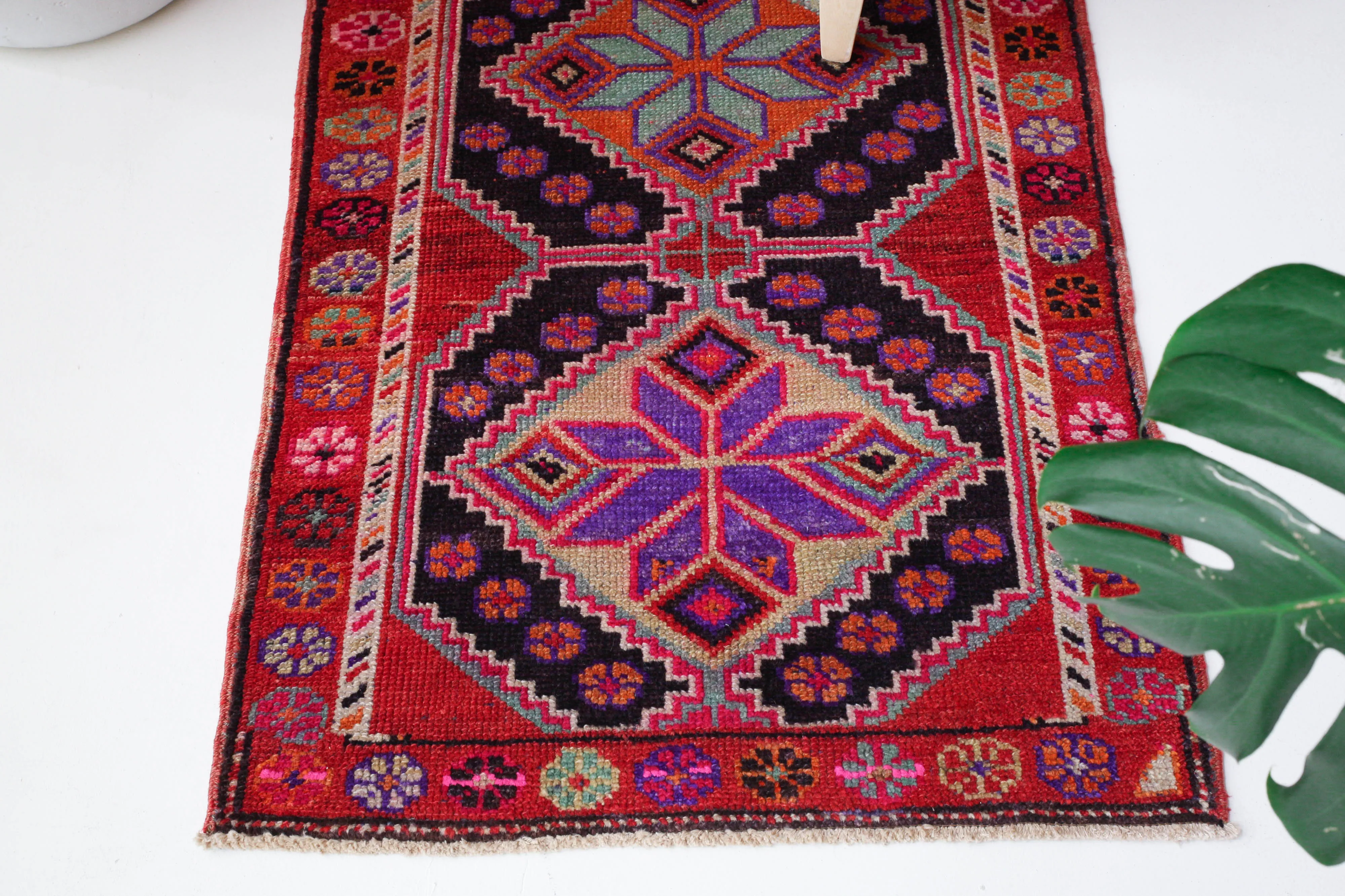 Vintage Kurdish Herki Runner Rug 2'10"x13'