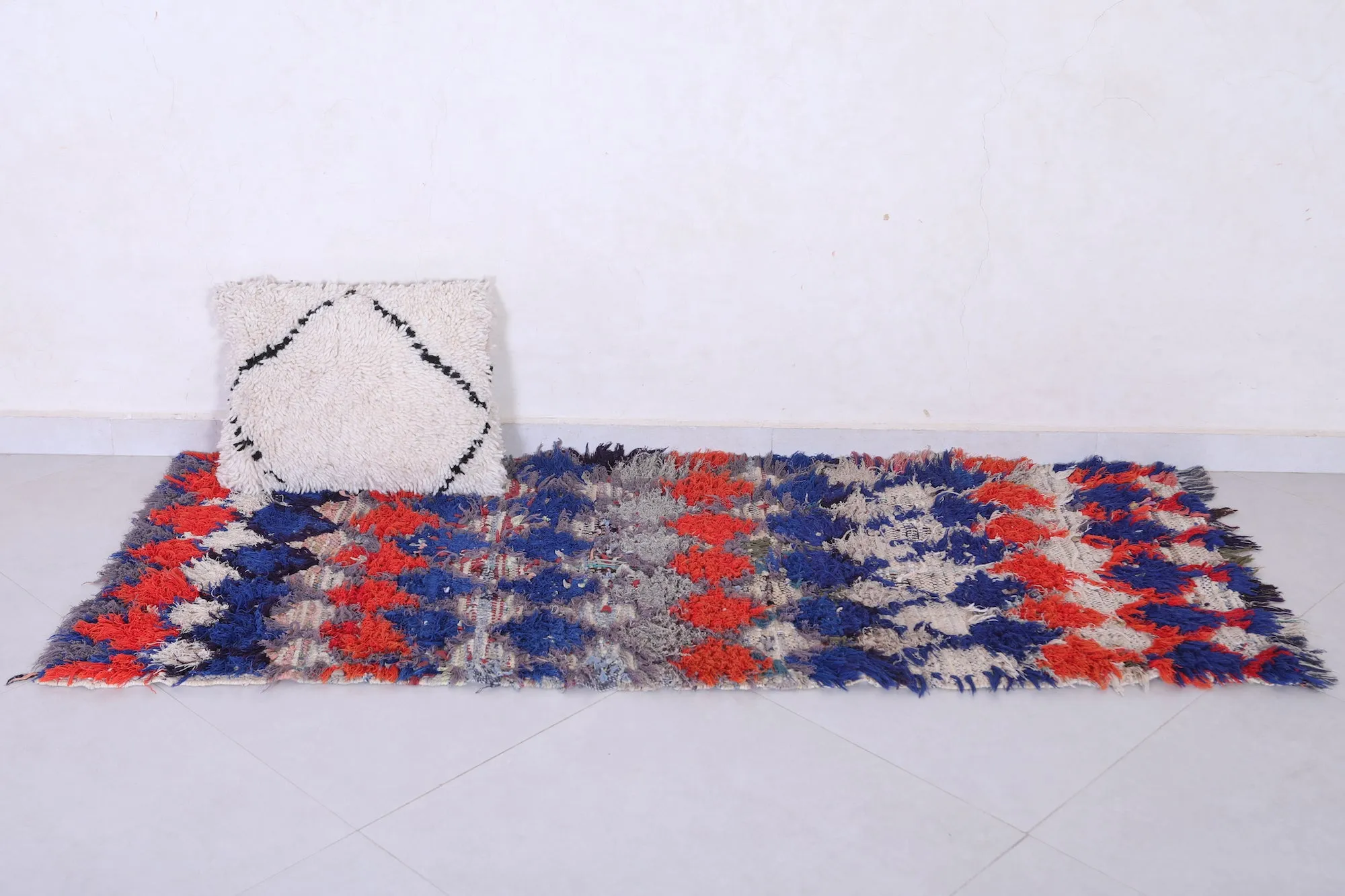 Vintage Moroccan Rug Runner 2.5 X 6.1 Feet