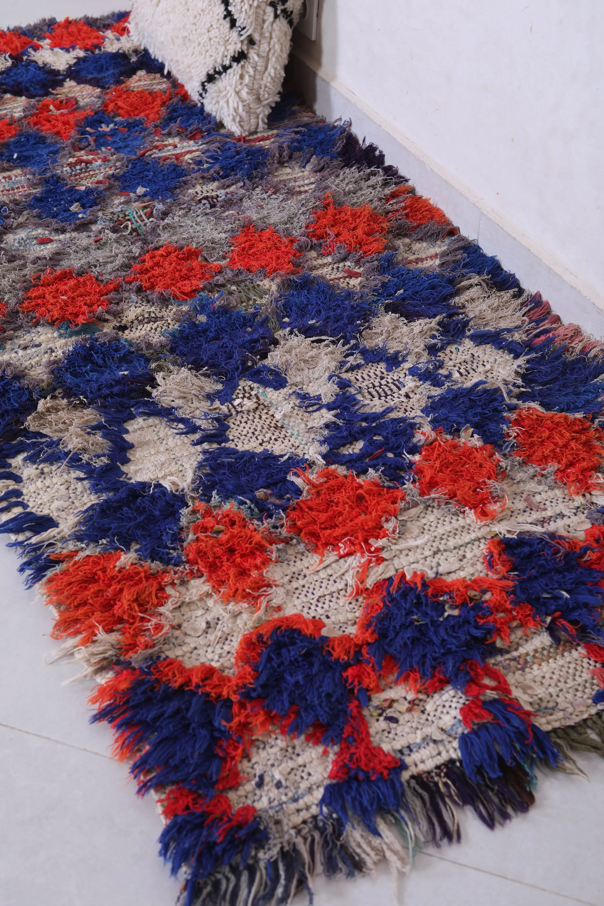 Vintage Moroccan Rug Runner 2.5 X 6.1 Feet