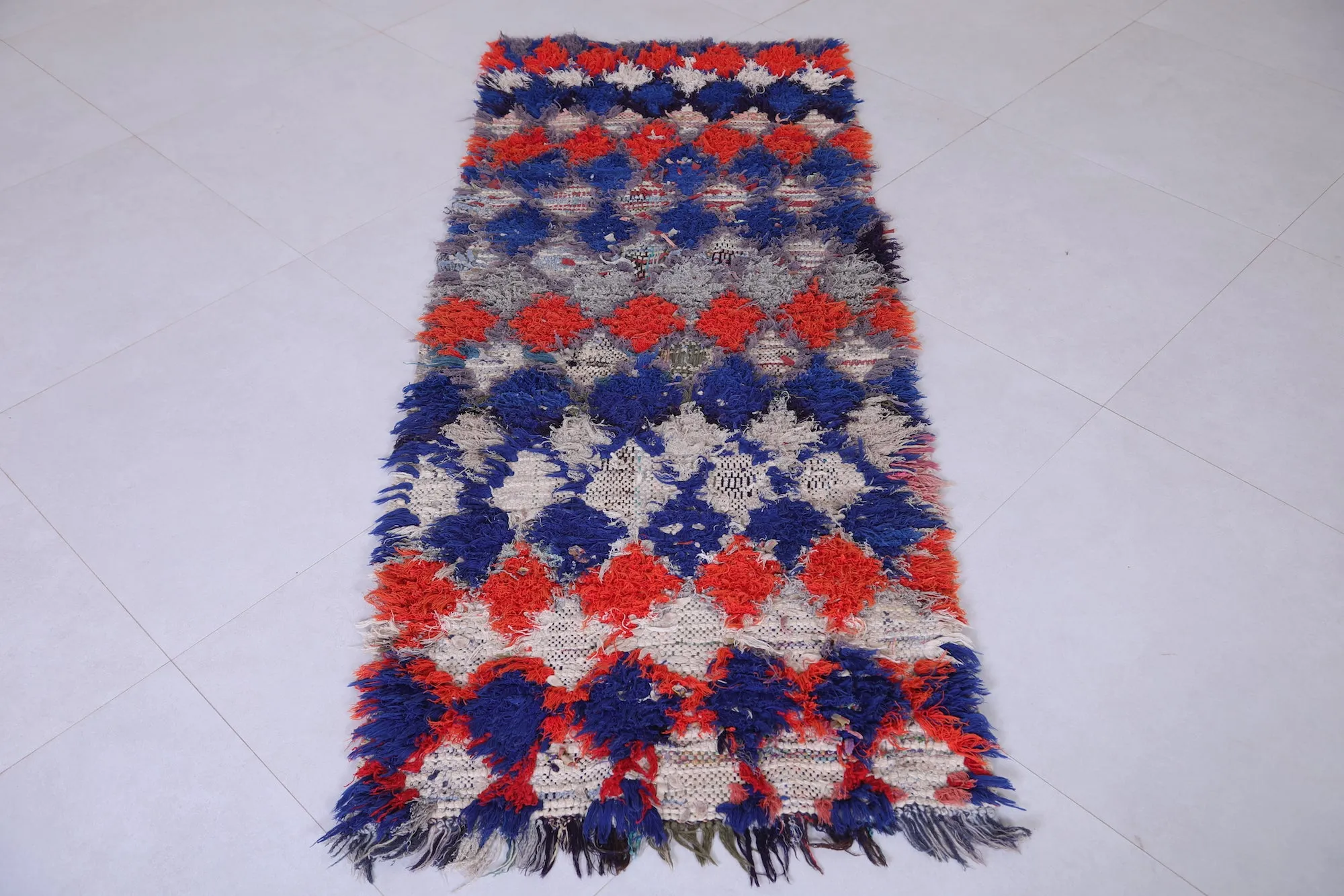 Vintage Moroccan Rug Runner 2.5 X 6.1 Feet