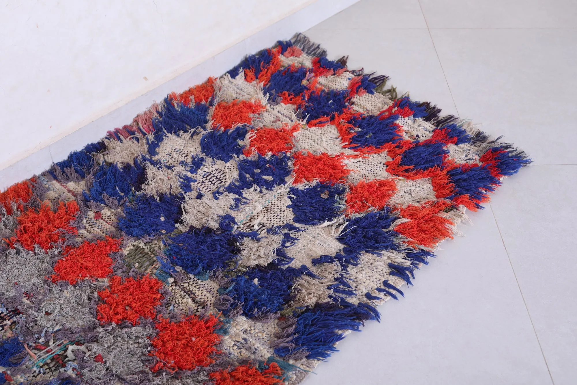 Vintage Moroccan Rug Runner 2.5 X 6.1 Feet