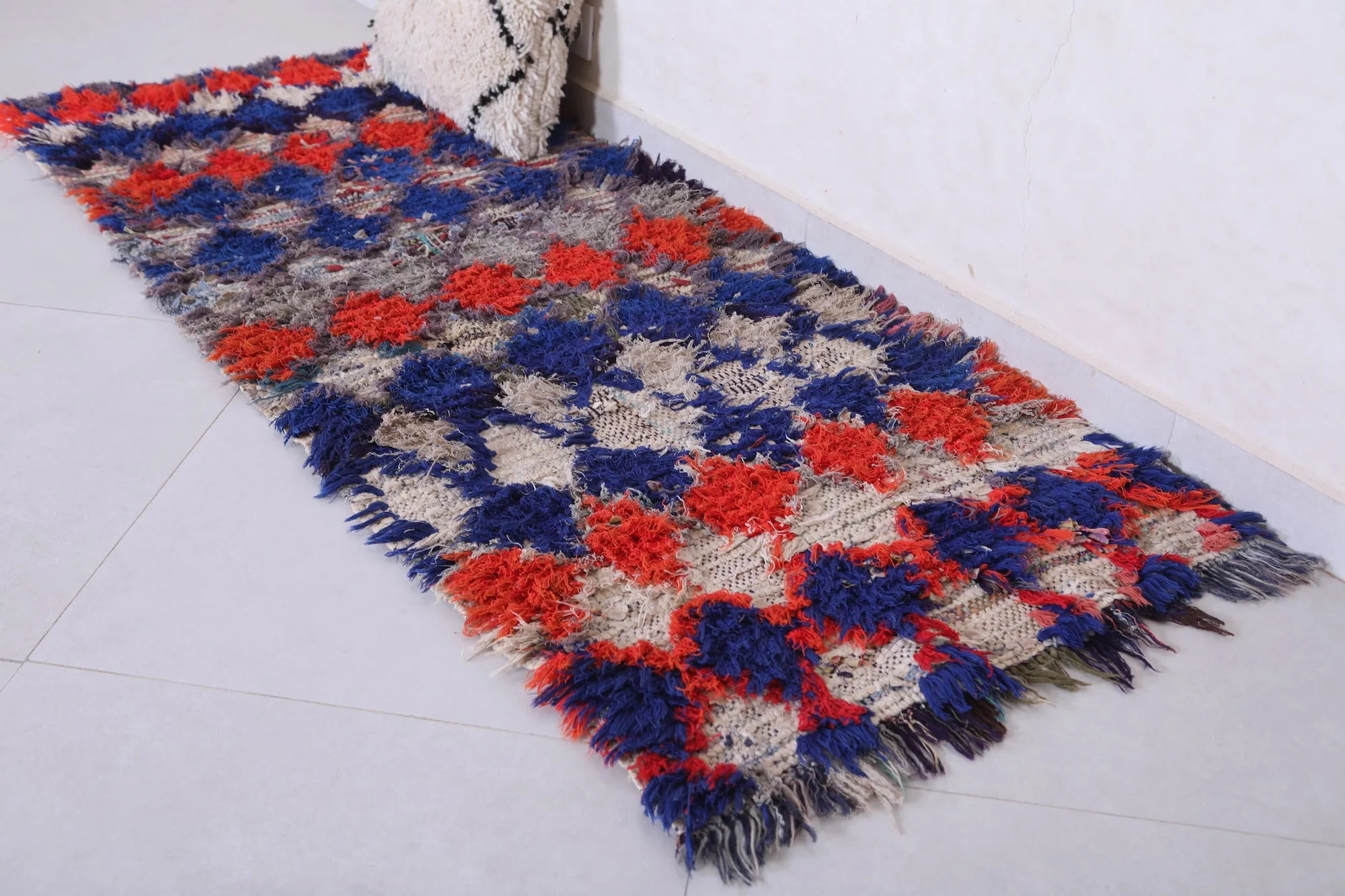 Vintage Moroccan Rug Runner 2.5 X 6.1 Feet