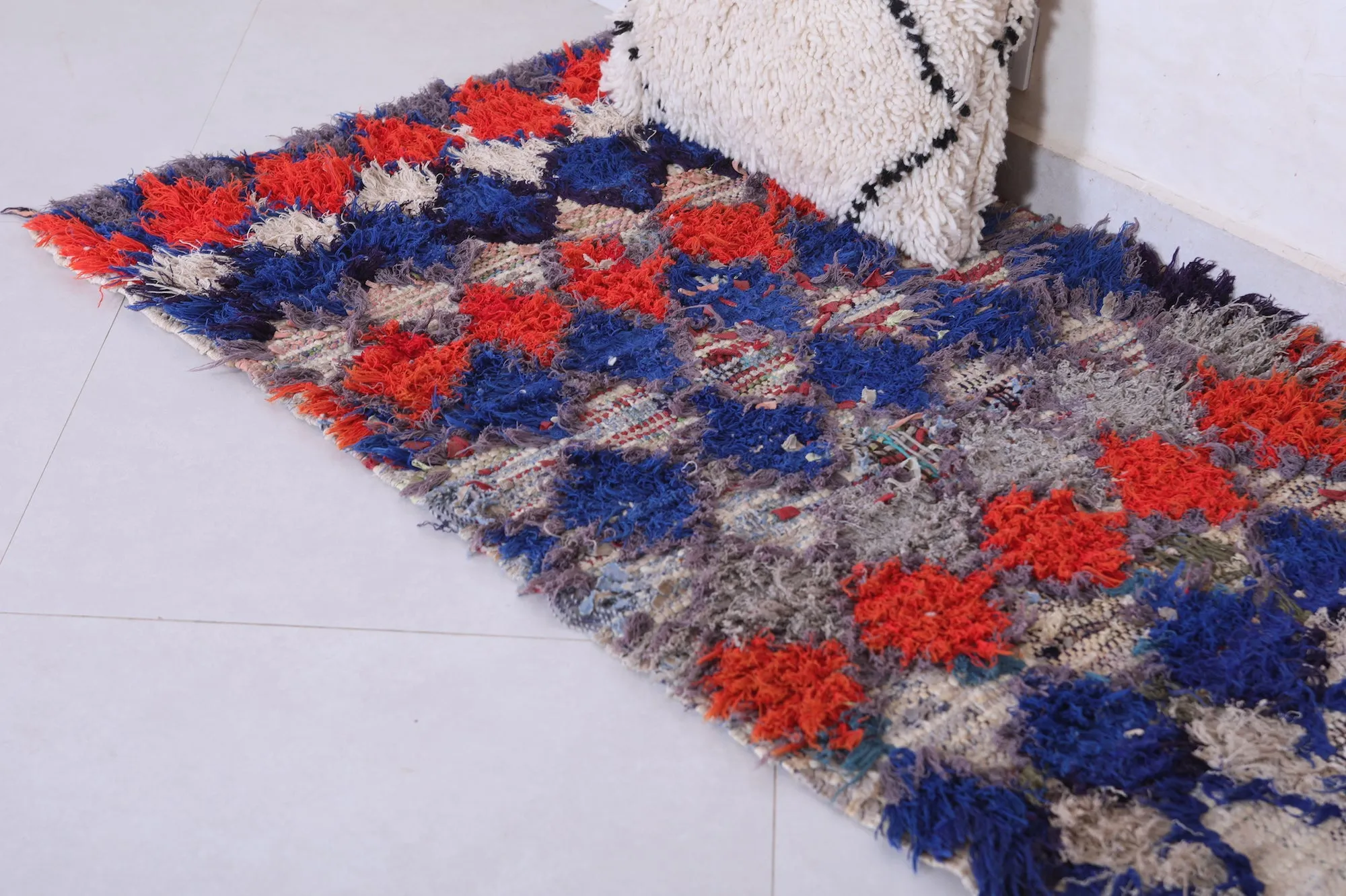 Vintage Moroccan Rug Runner 2.5 X 6.1 Feet