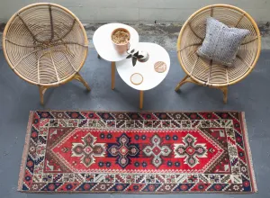 Vintage Turkish Antalya Dosemealti Runner Rug